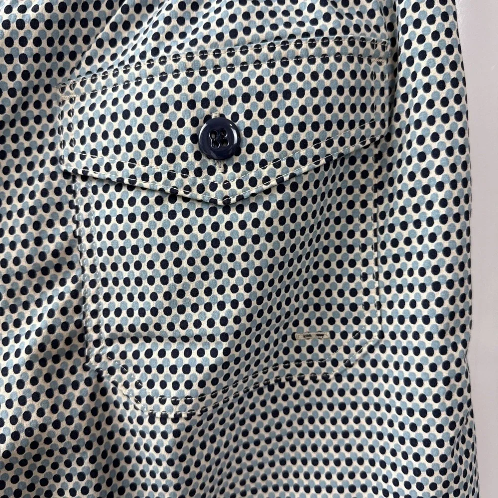 J by J.Crew Flex Swimwear Trunks Drawstring Mesh Lined Geometric Pattern Men's L